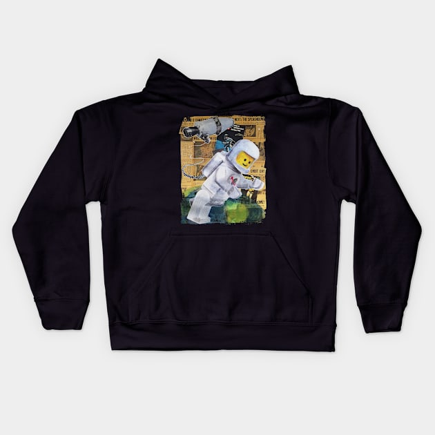 Space Walk Kids Hoodie by kylewillis